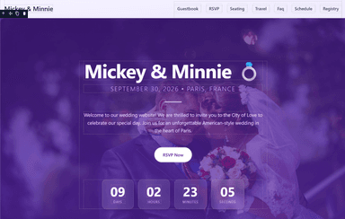AI Wedding Website Template